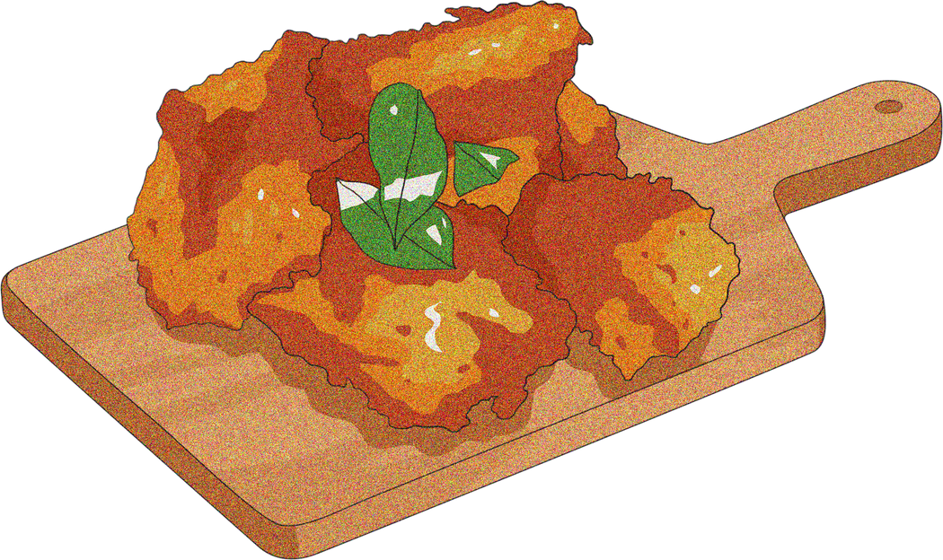 Indonesia Retro Anime Dishes Ayam Goreng